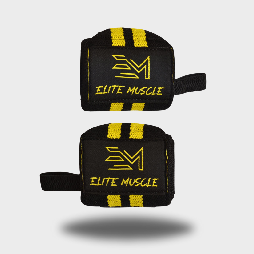 Wrist Wraps Black & Yellow | Elite Muscle