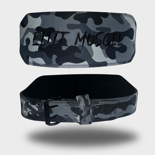 Camo Elite Muscle 6" Leather Weightlifting Belt