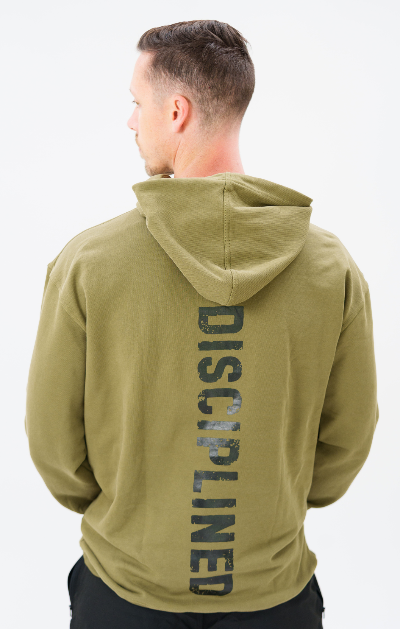 Khaki Green DISCIPLINED French Terry Hoodie